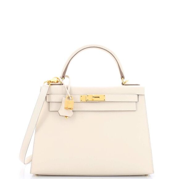 Hermes Kelly Handbag Light Epsom with Gold Hardware 28 Neutral - Picture 1 of 8